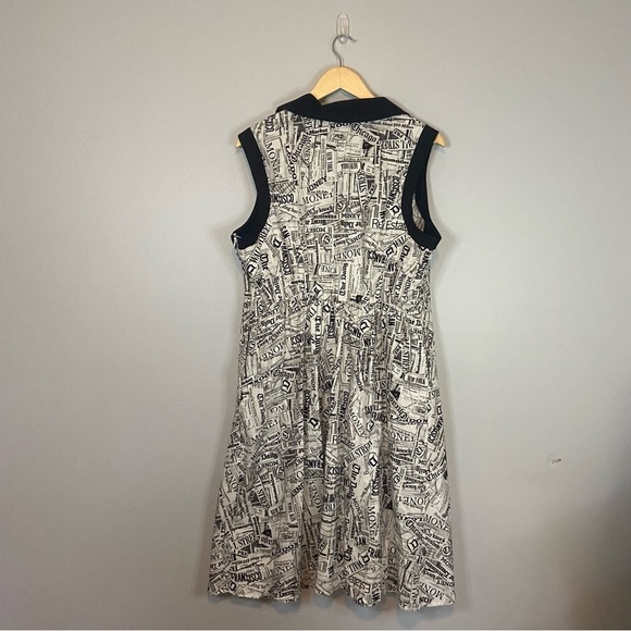 Retrolicious Black and White Money Newspaper Dress - Picture 9 of 10